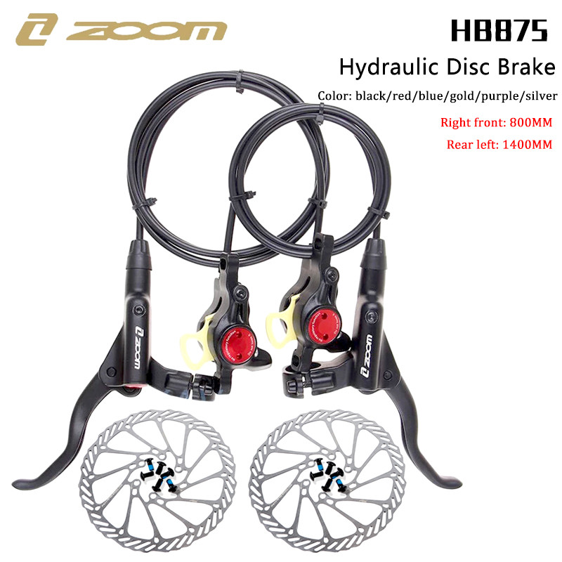 ZOOM HB875 Rem Hidrolik MTB Set Kaliper Hidrolik Sepeda 800/1400mm Rem Cakram Untuk Sepeda Gunung De