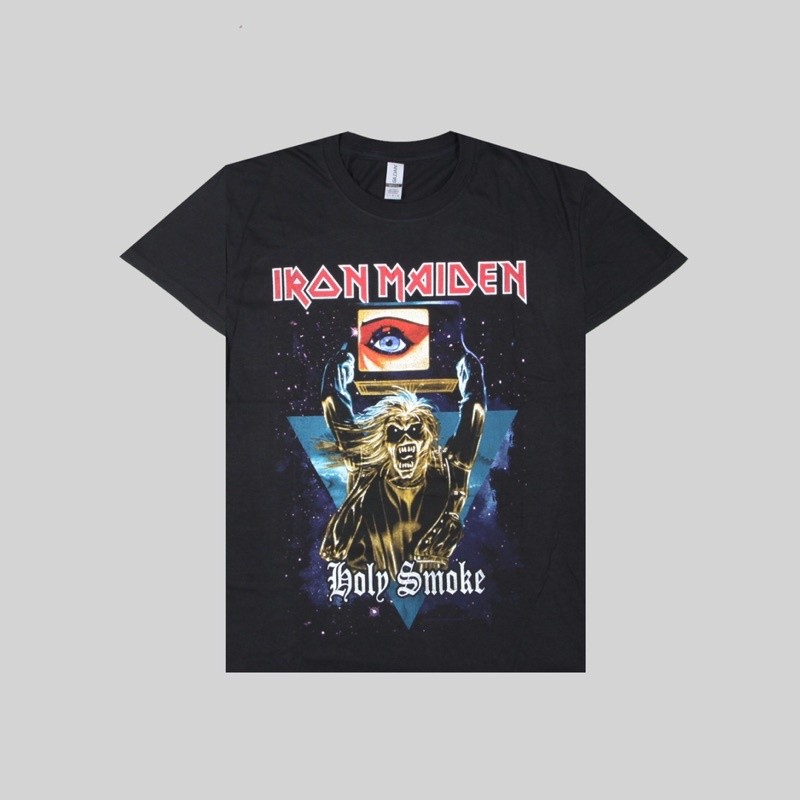 (COD) TS IRON MAIDEN - HOLY SMOKE SPACE TRIANGLE ( ROCK MERCH )