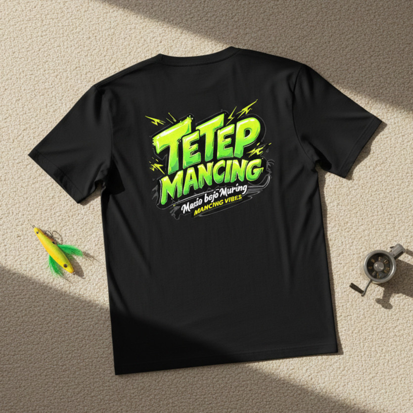 copdz.id Kaos Distro Tetep Mancing Masio Bojo Muring Hitam real 100% cotton combed 24s premium