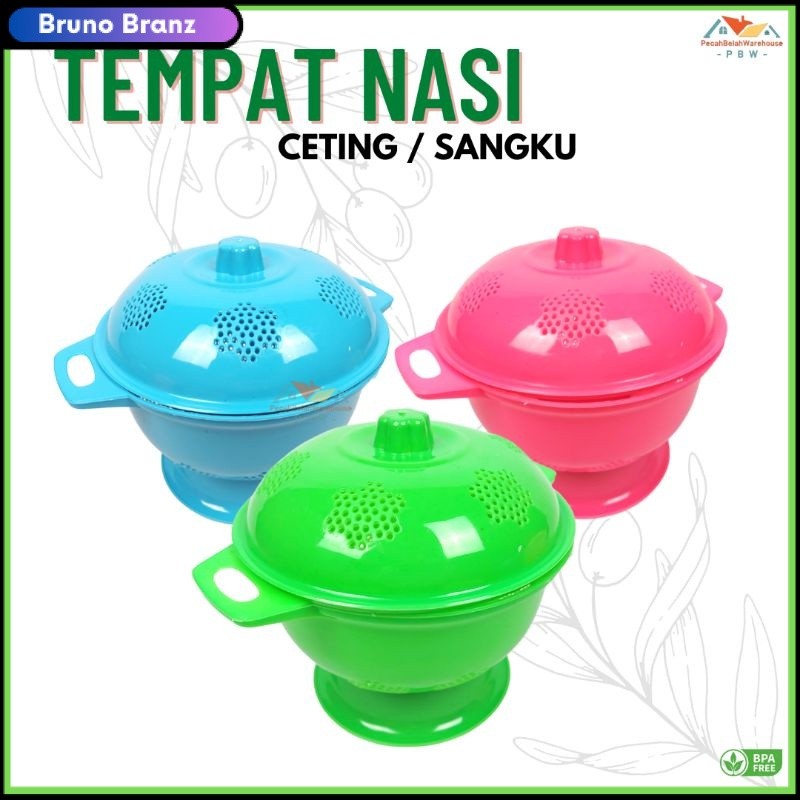 PROMO MURAH Tempat Nasi Tutup Vision/ Ceting Nasi Plastik / Sangku Nasi Plastik / Wakul Serbaguna