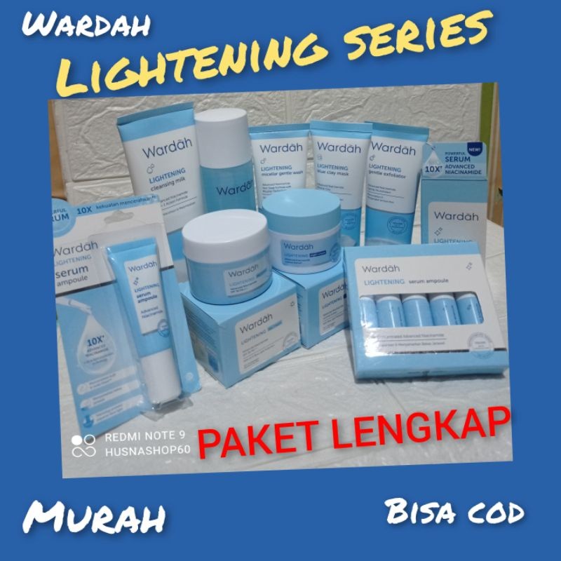 Paket Wardah Lightening Series / Satu Paket Wardah Komplit Lengkap Ekonomis Untuk Mencerahkan Kulit 