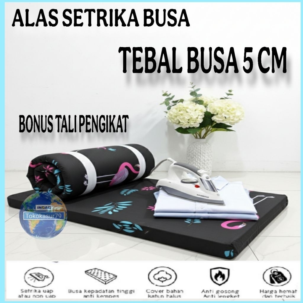 PROMO Alas Setrika Busa INOAC.Alas setrika inoac  tebal 5 cm( BONUS TALI PENGIKAT) .Alas setrika bus