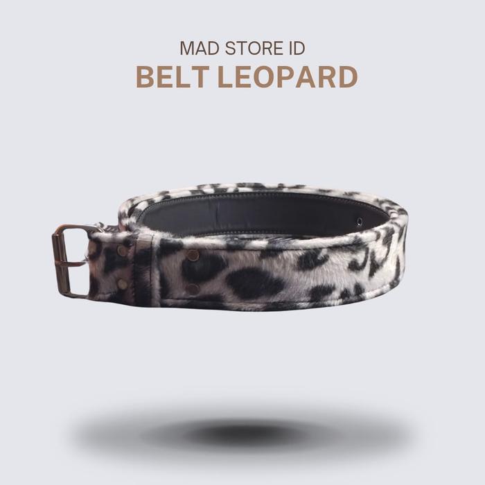 IKAT PINGGANG SABUK BELT LEOPARD GESPER BEBER SKENA LEATHER PRIA WANITA - BELT LEOPARD ospek kulit m