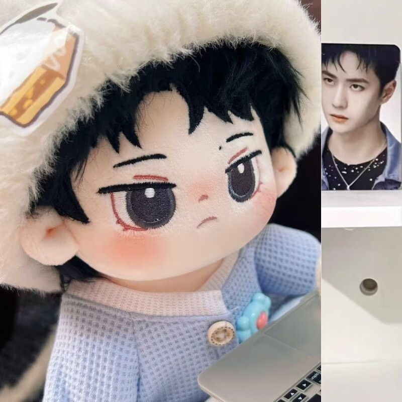 20CM Idol Star Wang Yibo Cotton Doll Celebrity Plush Toy Peripheral Plush Doll Cosplay Dress-up Clot