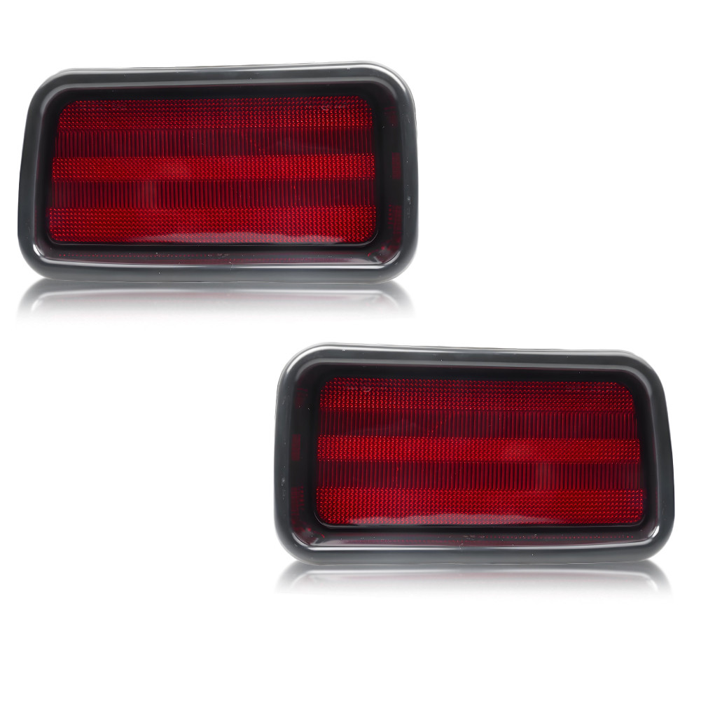 2PCS Rear Bumper Reflector Light Housings For 1999 2000 2001 2002 2003 2004 Mitsubishi Montero Sport