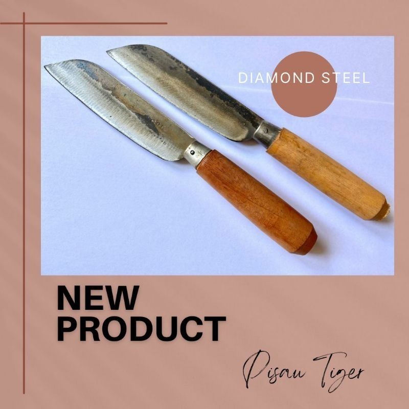 PISAU DAPUR TIGER ASLI PRODUK UMKM LOKAL / Pisau Potong Tajam Kuat - gwetlly.shopping