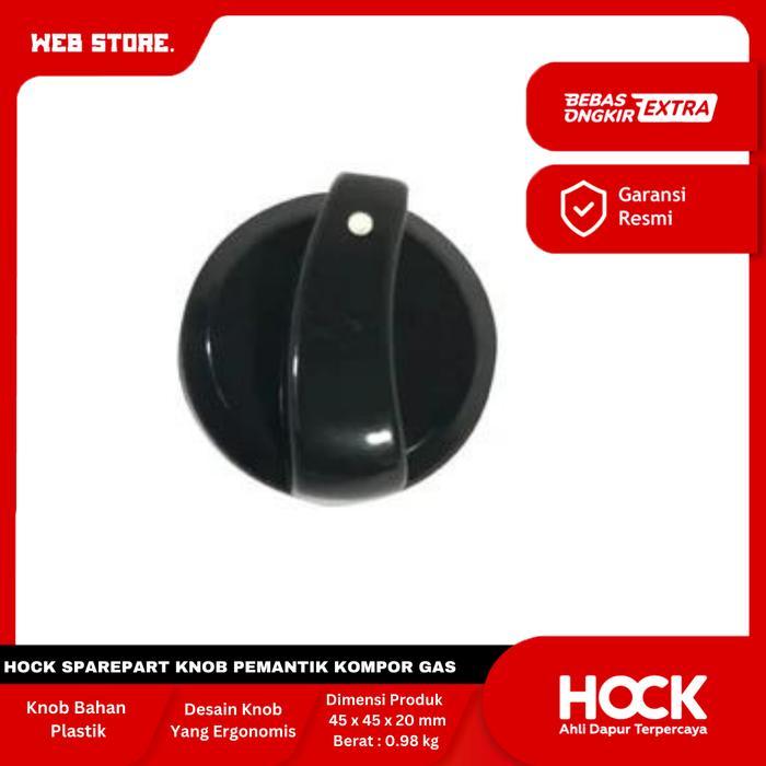 Hock Sparepart Knob Pemantik Kompor Gas Plastik Stainless Steel - Stainless Steel