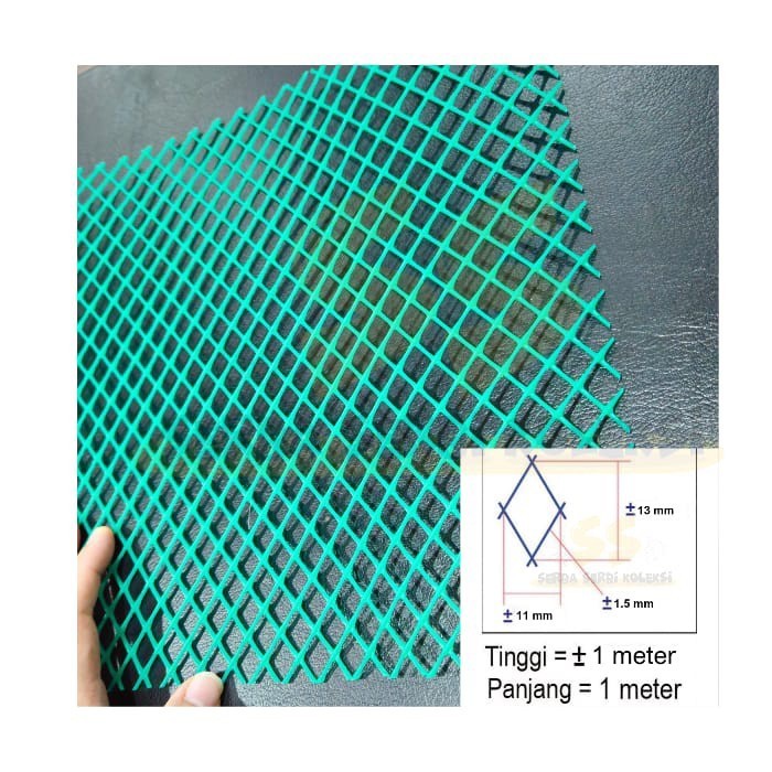 elyssiastore - Kawat Jaring Plastik HDPE bentuk diamond lebar 1 meter per meteran