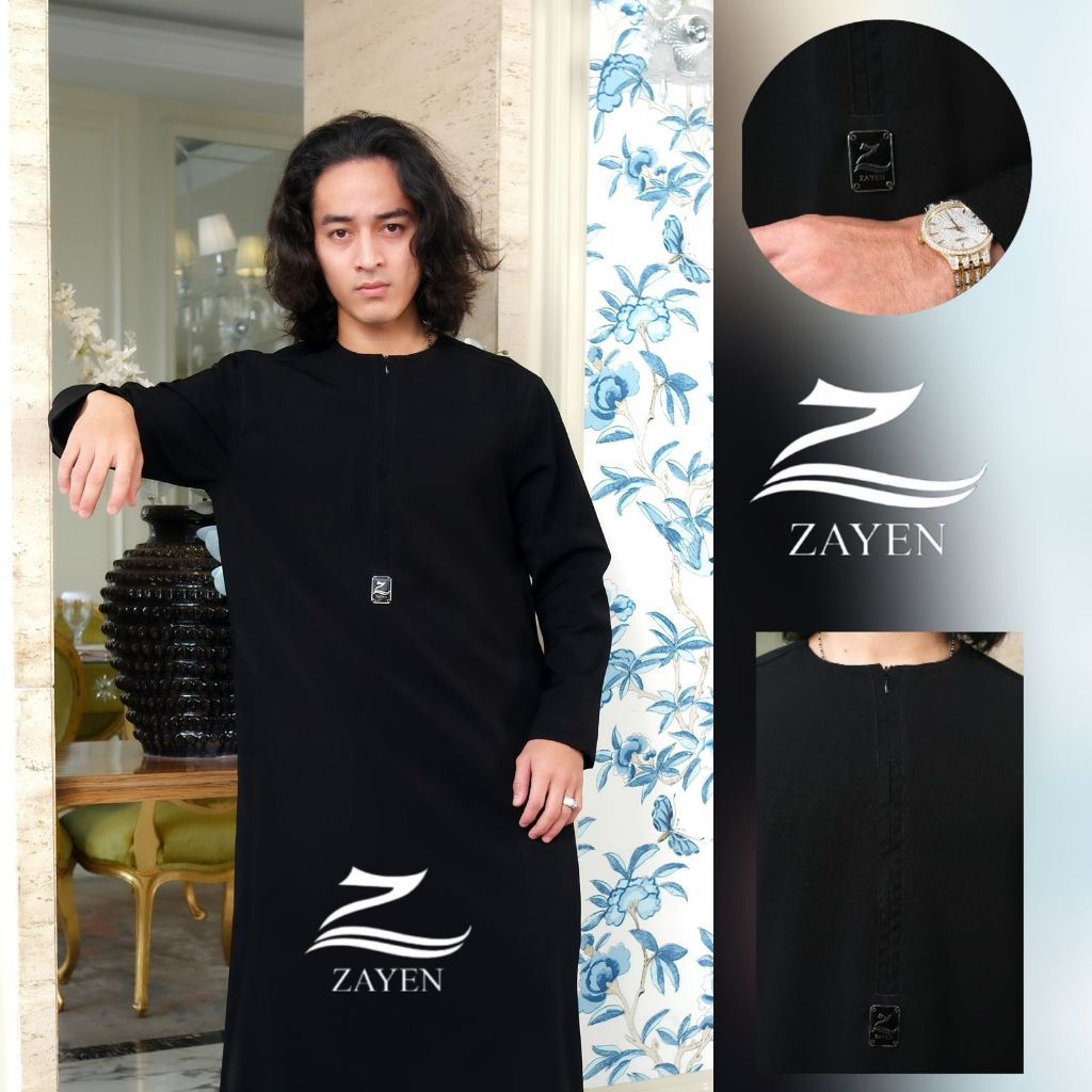 PROMO RAMADHAN Jubah Pria Gamis pria Selimfit jubah zayen hitam jubah pria muslim jubba model terbar