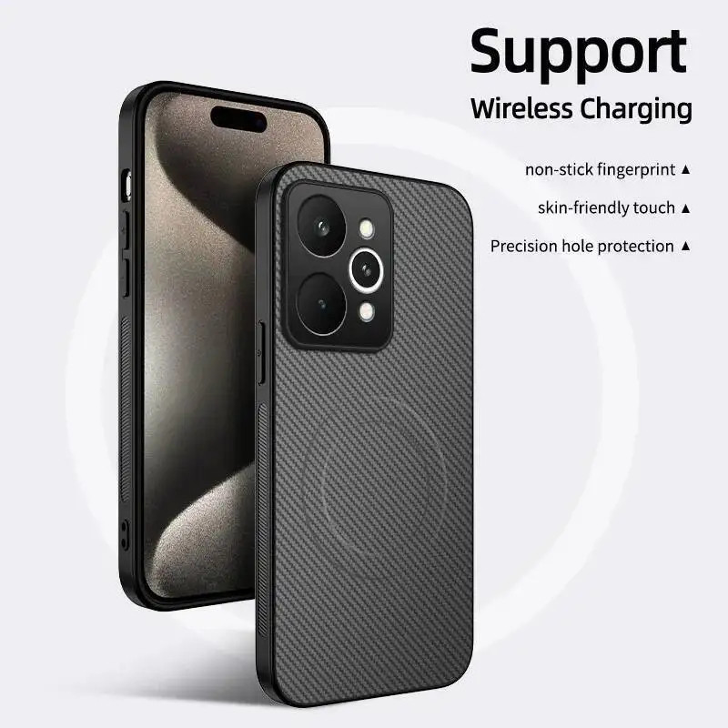 CASE INFINIX GT 30 / GT 30 PRO / GT 20 PRO SLIM FIT CARBON FIBER PATTERN MAGNETIC SUPPORT MAGSAFE WI