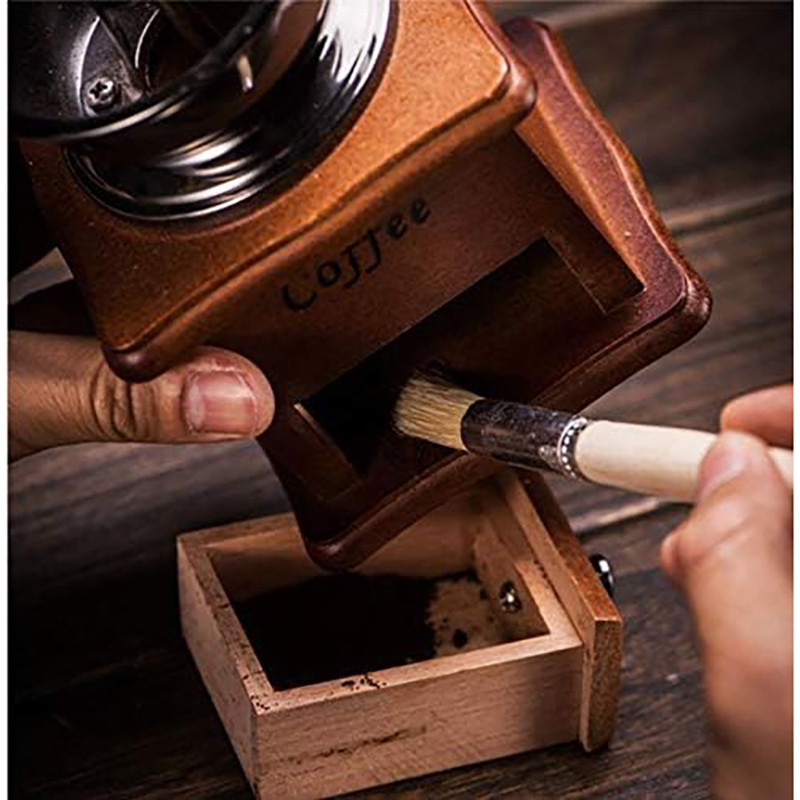 Kuas Pembersih Gilingan Kopi Natural Bristles Plastik - Kuas Pembersih Mesin Kopi Rumah & Cafe - Ala