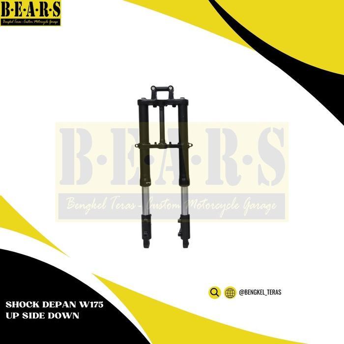 Shock USD Untuk Kawasaki W175 Shock Depan Upside-Down - Hitam