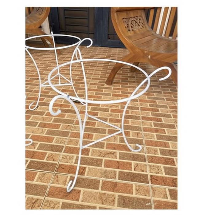 RAK BUNGA Besi/STANDING POT Besi/STANDING POT/MODEL GUCI/RAK BUNGA MURAH Besi - Putih, Ukuran Pot 15