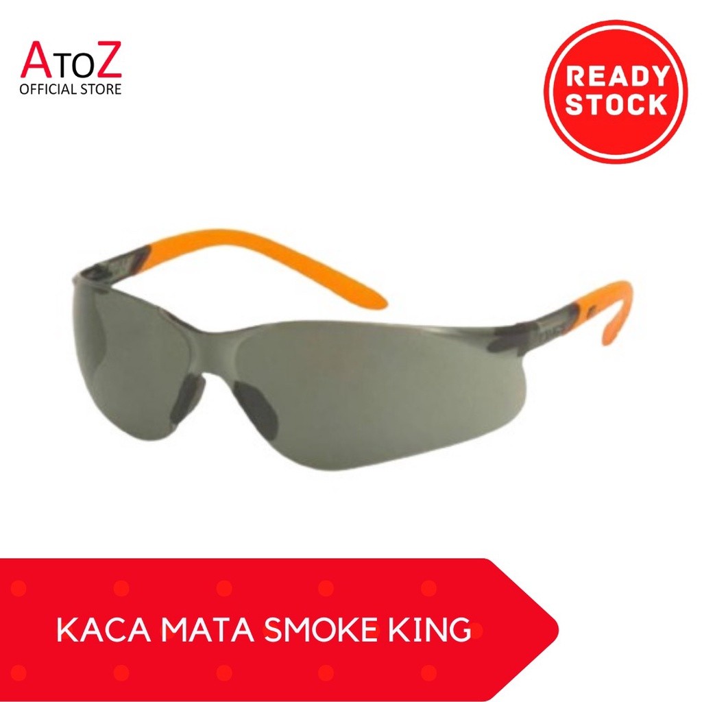 KACA MATA SMOKE KING - Smoke Grey Original Berkualitas aman - Safety Glasses