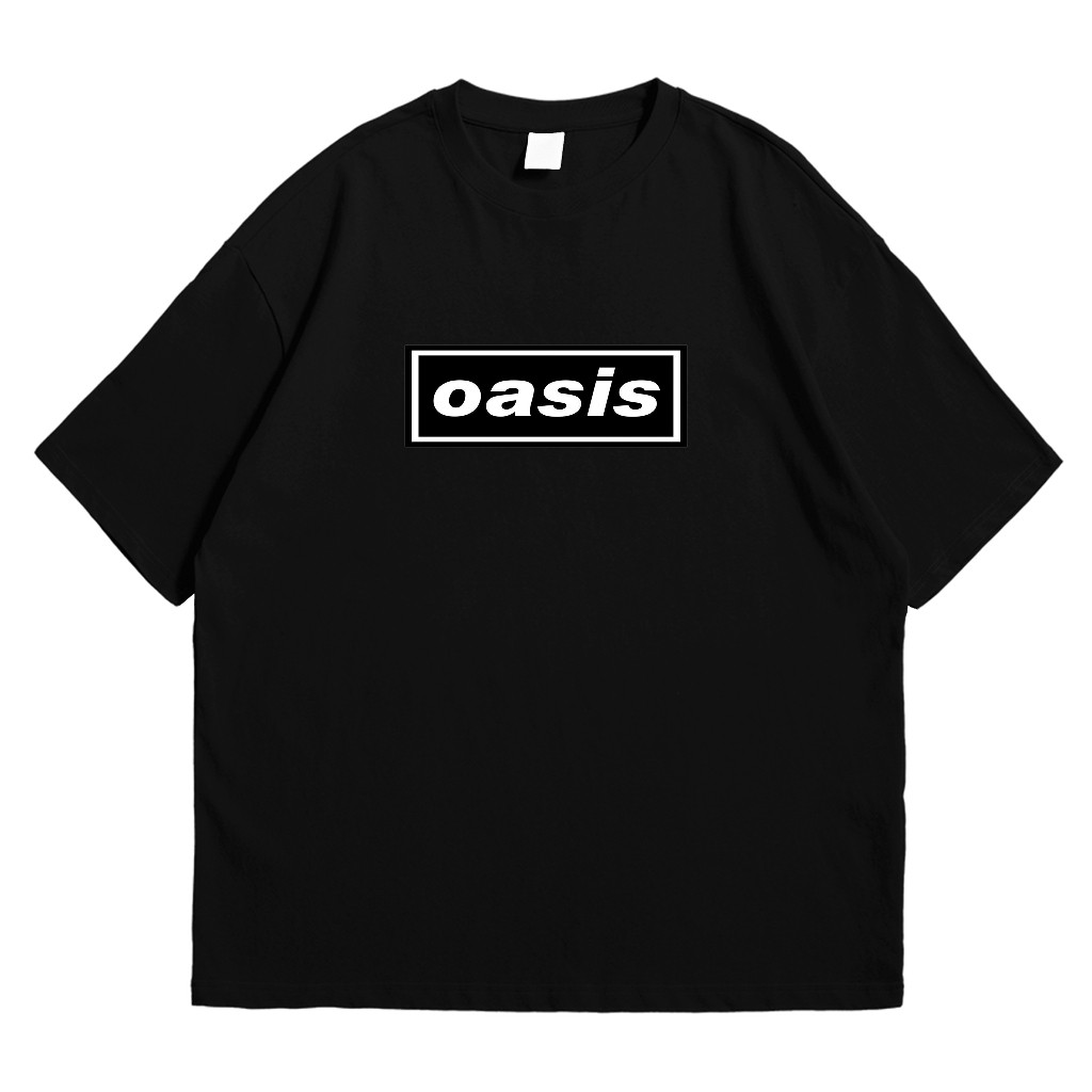 COD Baju Kaos Reguler Oasis Britania Raya 126 T-shirt Pria Wanita Unisex Katun Combed Black 24s