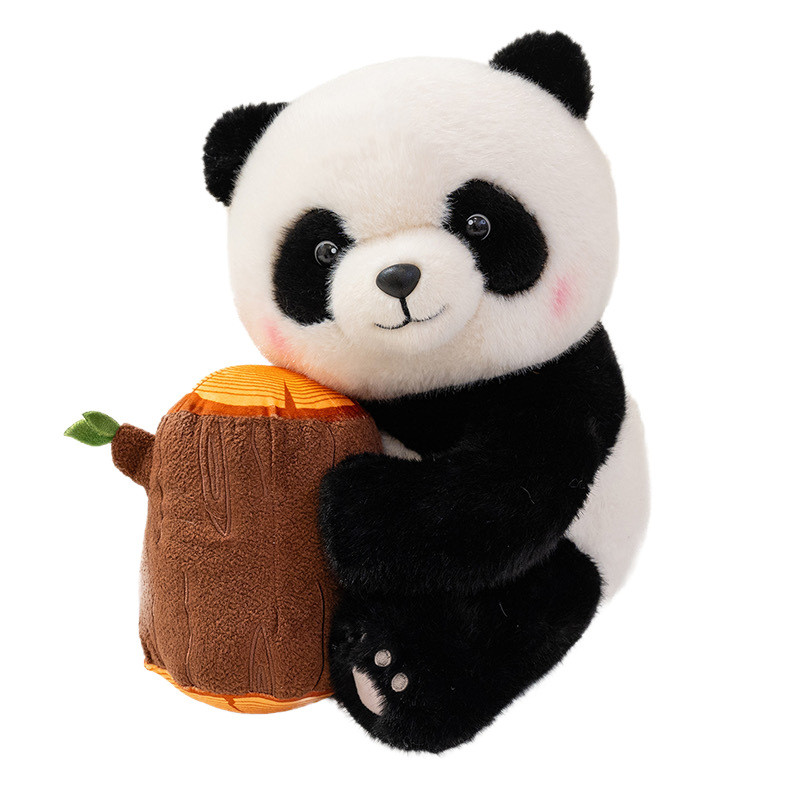 Boneka Panda Peluk Tunggul Pohon Apel-Bambu Baru