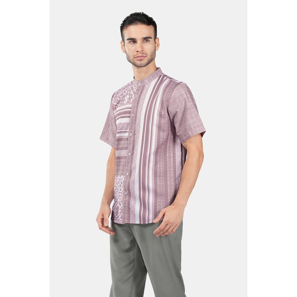 Benang Jarum - Festive Finesse Men Shirt - Mauve