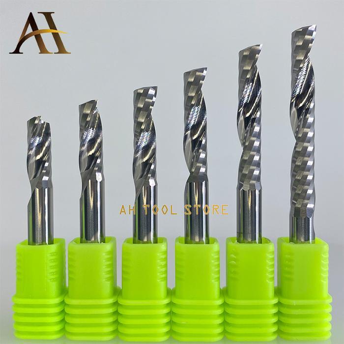 EndMill 1 Flute D 6mm Cnc Router Cutter Bit End Mill Akrilik Kayu Acp - 6*6*22*50