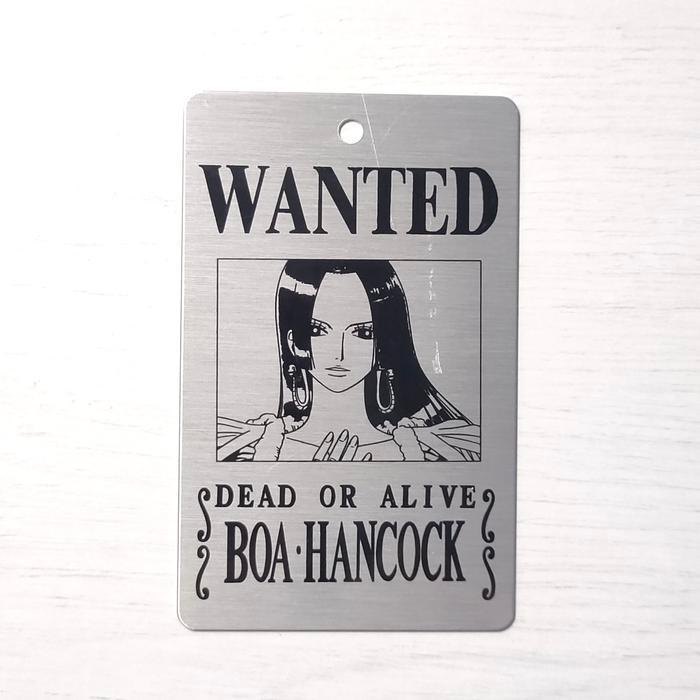 CARD One Piece BOA HANCOCK Wanted Die Cast Plat Metal   Ori