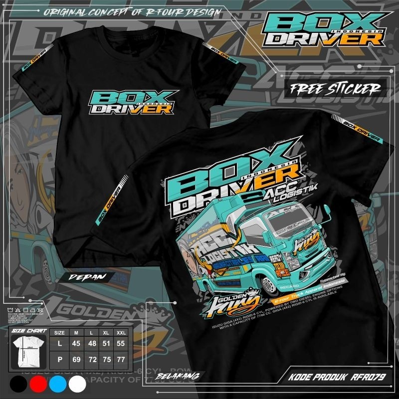kaos truk box driver kaos truk dewasa/kaos truk terbaru