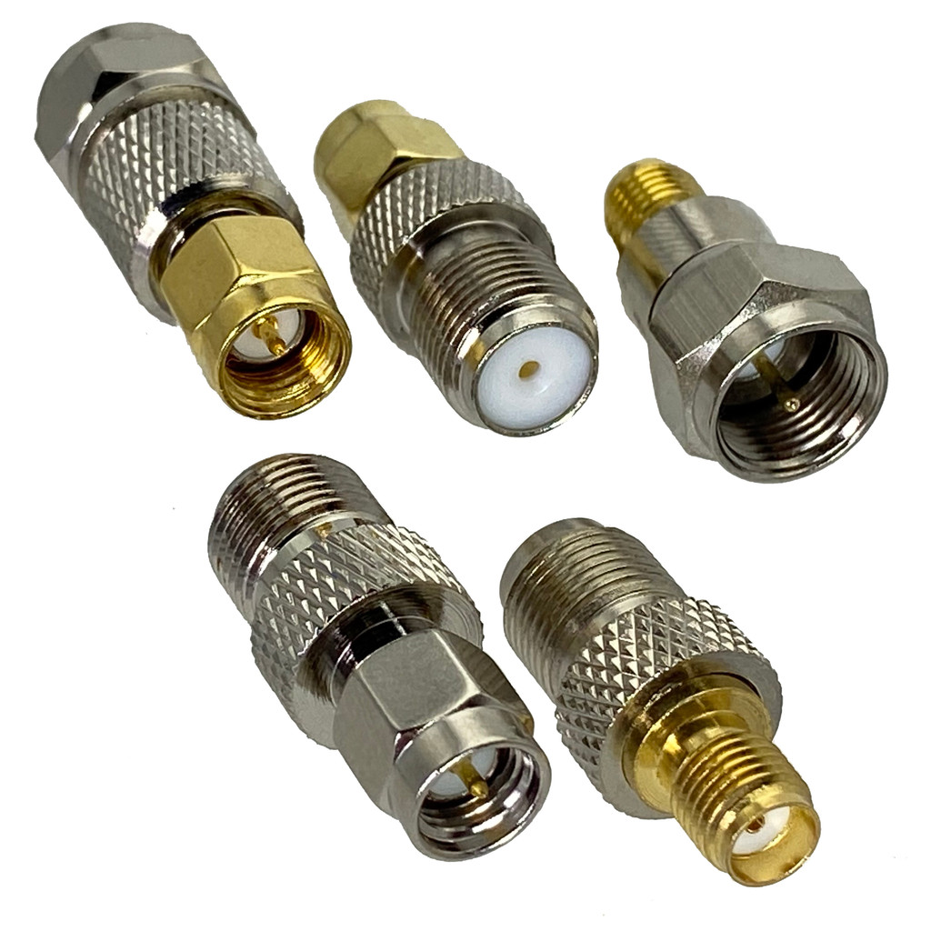 1Pcs Adapter F TV to SMA Male Plug & Female Jack Straight RF Coaxial Connector For Antenna Wire Term