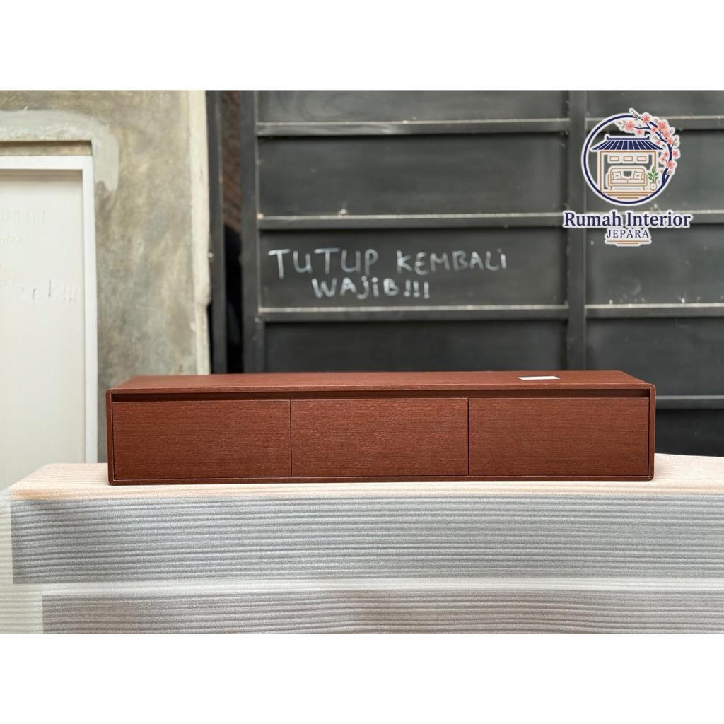 Bufet TV Gantung Meja Console Minimalis Modern Estetik Full Laci
