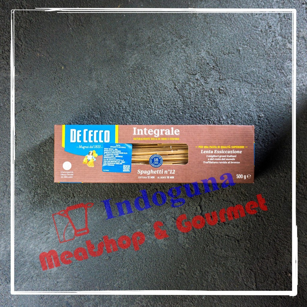 DECECCO DE CECCO SPAGHETTI INTEGRALE WHOLE WHEAT PASTA ITALIA GANDUM UTUH 500GR