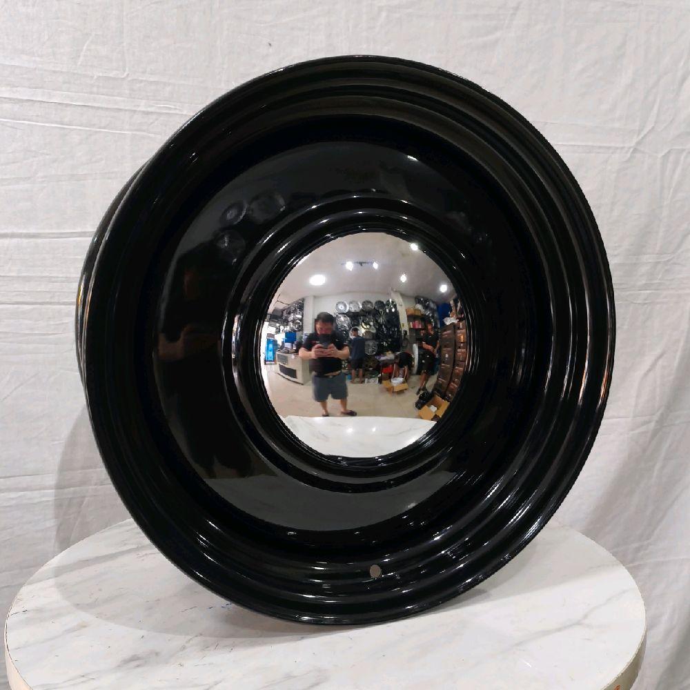 4pcs Velg Besi FT1502 17x8.0 5H 114.3 / 108 ET35 Black Dop Chrome  Ring 17 R17 lebar 8 SMOOTHIE Clas