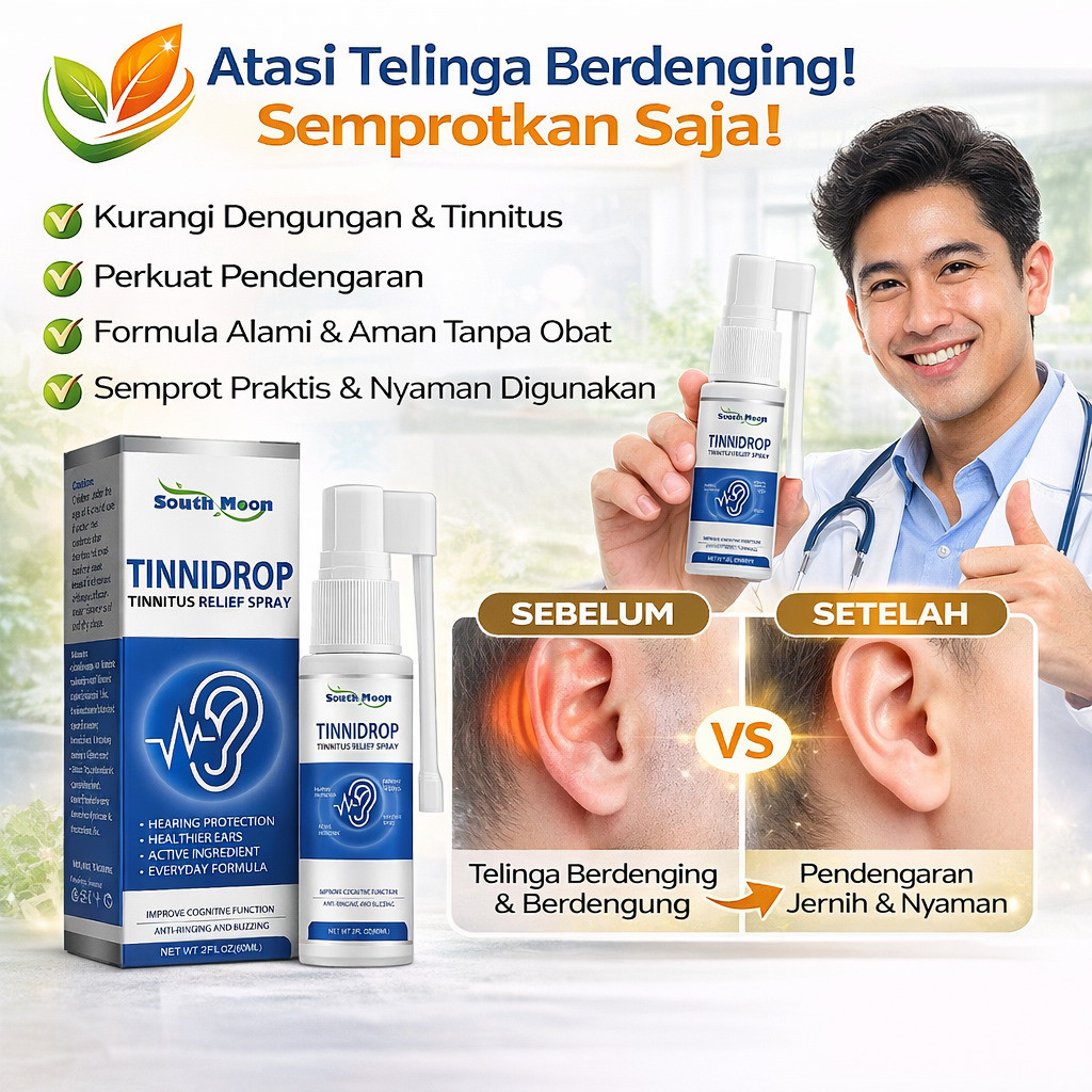 [GRATIS ONGKIR][TERLARIS] Spray Tinnitus | Perawatan Telinga Sehari-hari | Meredakan Tinnitus Spray 