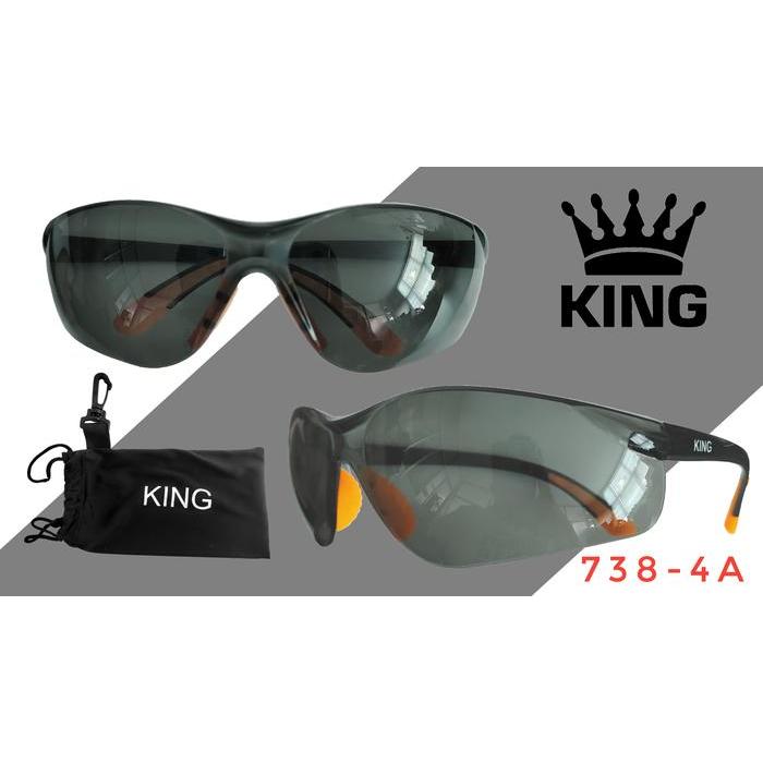 kacamata las safety goggles 738-4A king+ sarung - tanpa sarung