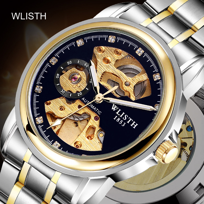 Fashion Hollow Business Tourbillon Automatic Mechanical Watch for Men