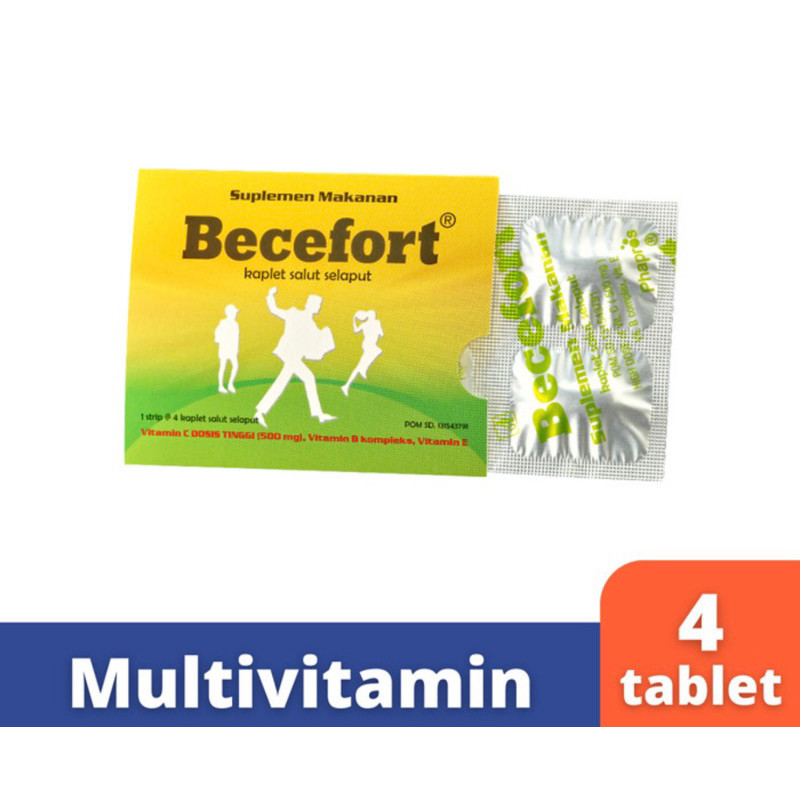 Becefort strip ( vitamin C 500 mg + B komplek + Vitamin E )