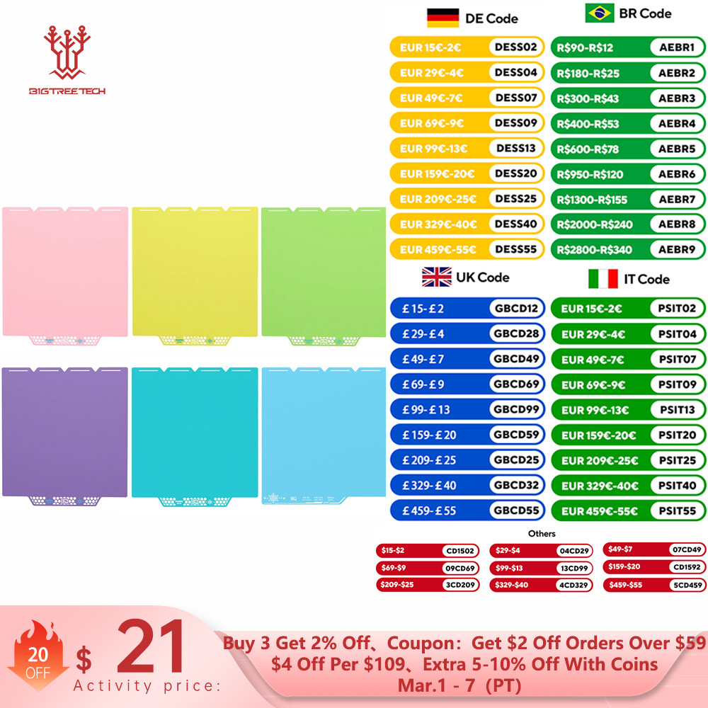 BIGTREETE Panda Build Plate CryoGrip Pro Cool Plate Multicolor Steel Plate Upgrade For Snapmaker U1 