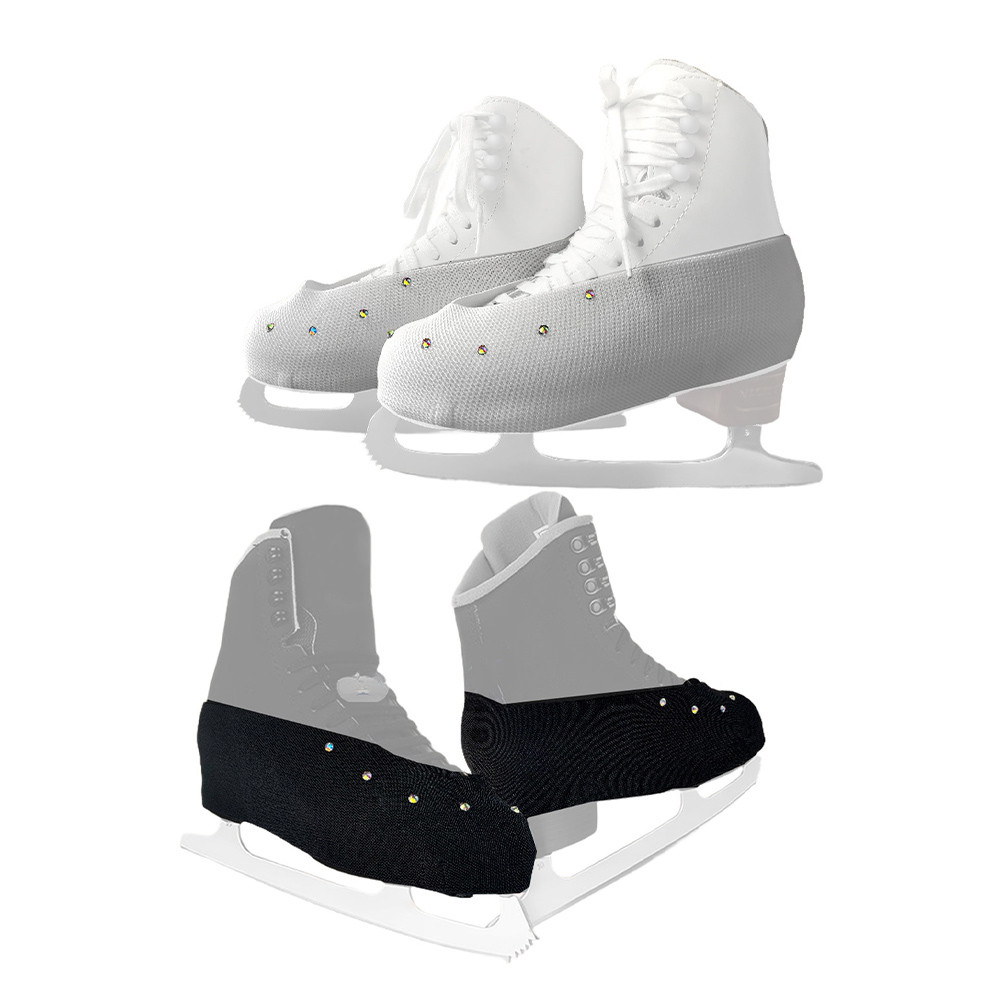 Ice Skate Shoe Covers Boot Covers Figure Skating Covers Black White Figure Skating Skate Protective 