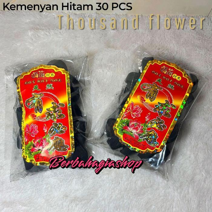 Menyan Mangkok isi / Dupa Kemenyan Hitam Sembahyang Datuk Wangi Thousand Flower