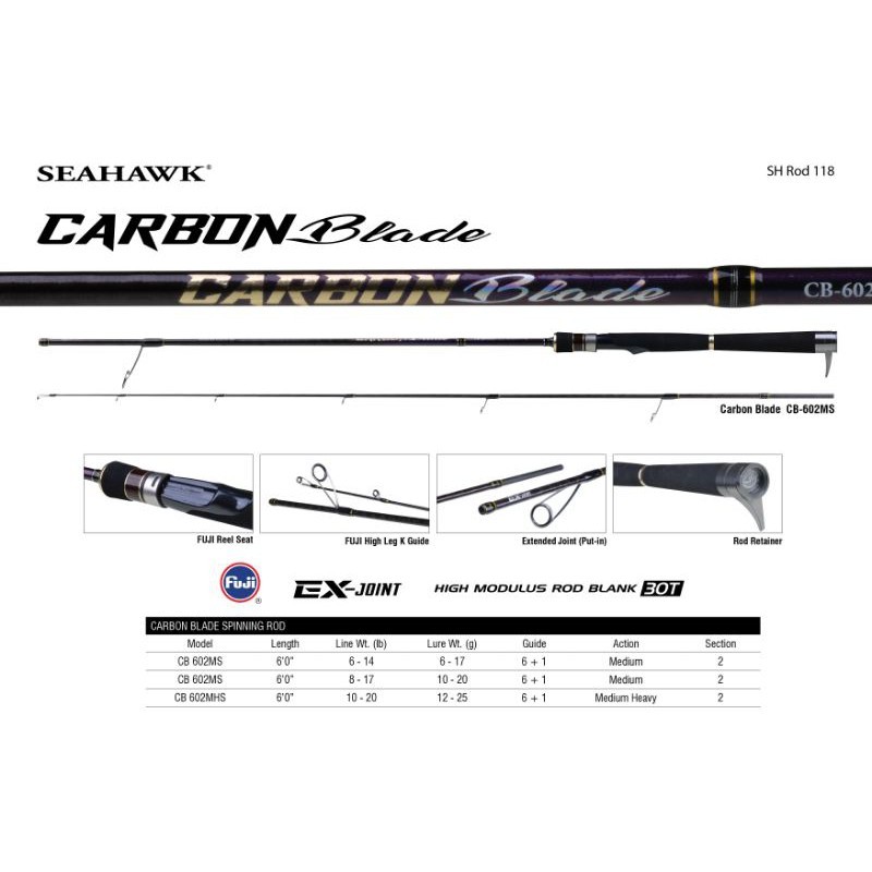 SEAHAWK Joran Spinning(galatama) Carbon Blade - Fishing Rod