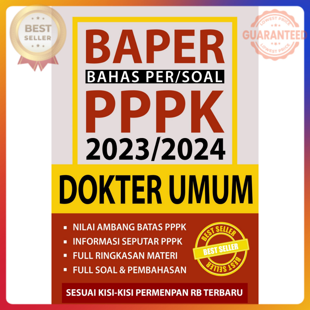 BAPER BAHAS PER/SOAL PPPK DOKTER UMUM 2023/2024 IDO132 BukuAsn.id