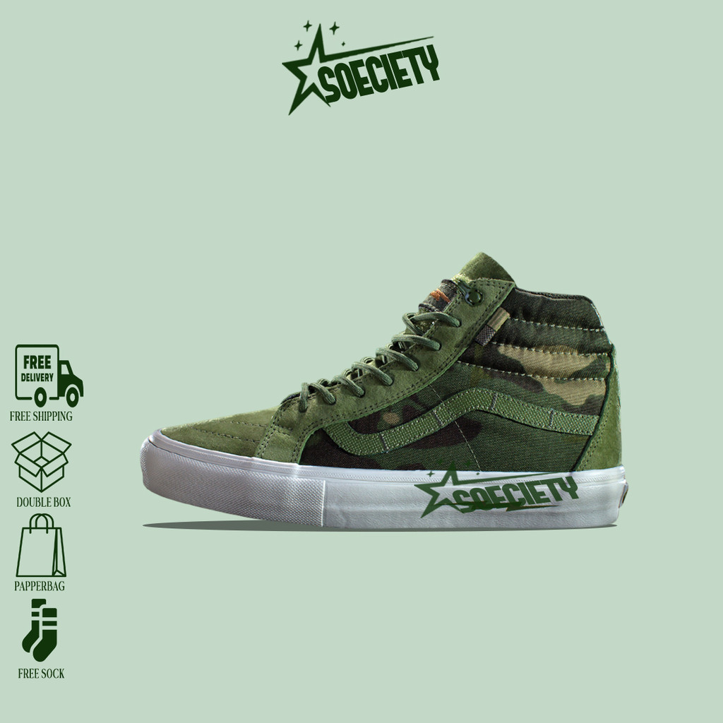 Vans  Sk8 Hi Notchback Defcon Multicam Jungle Green