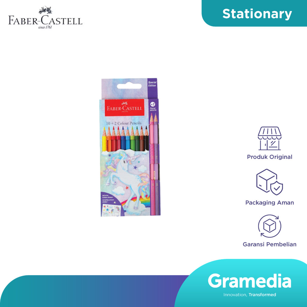 Pensil Warna Faber Castell Unicorn Set 12
