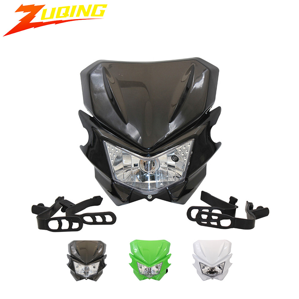 Motorcycle Motocross Headlight Plate for Kawasaki Klx250 KLX 150 450 Universal Headlamp rt Bike Head