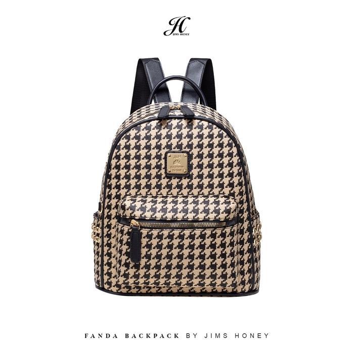 PROMO  Jims Honey - Fanda Bag - Tas Ransel Wanita Backpack Kulit - BLACK
