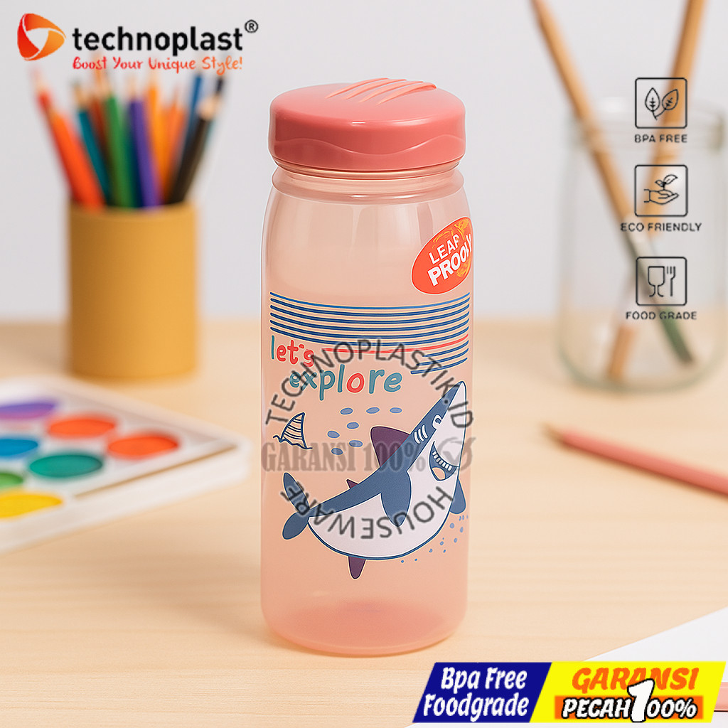 TECHNOPLAST Baby Shark Botol Air Minum Anak Sport 600Ml