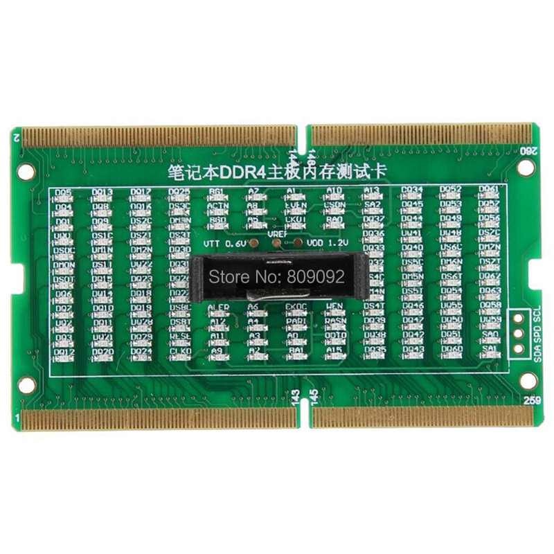 Laptop Motherboard Memory Slot DDR2/DDR3/DDR4 Diagnostic Analyzer Test Card SDRAM SO-DIMM Pin Out No