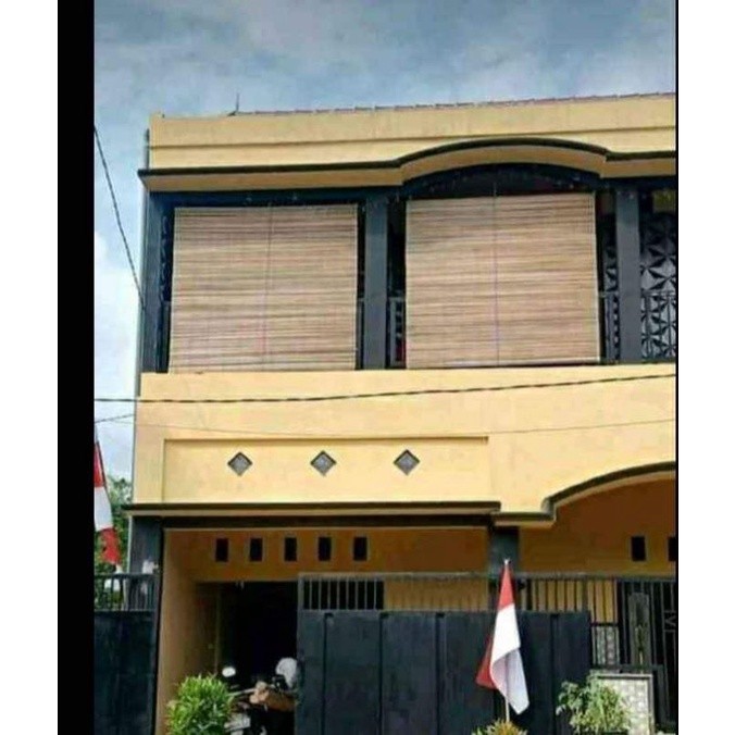 Krei Tirai Bambu Sawit Coklat Natural Outdoor