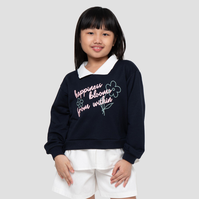 Little M Happiness Blooms Sweater Anak Perempuan 123525730