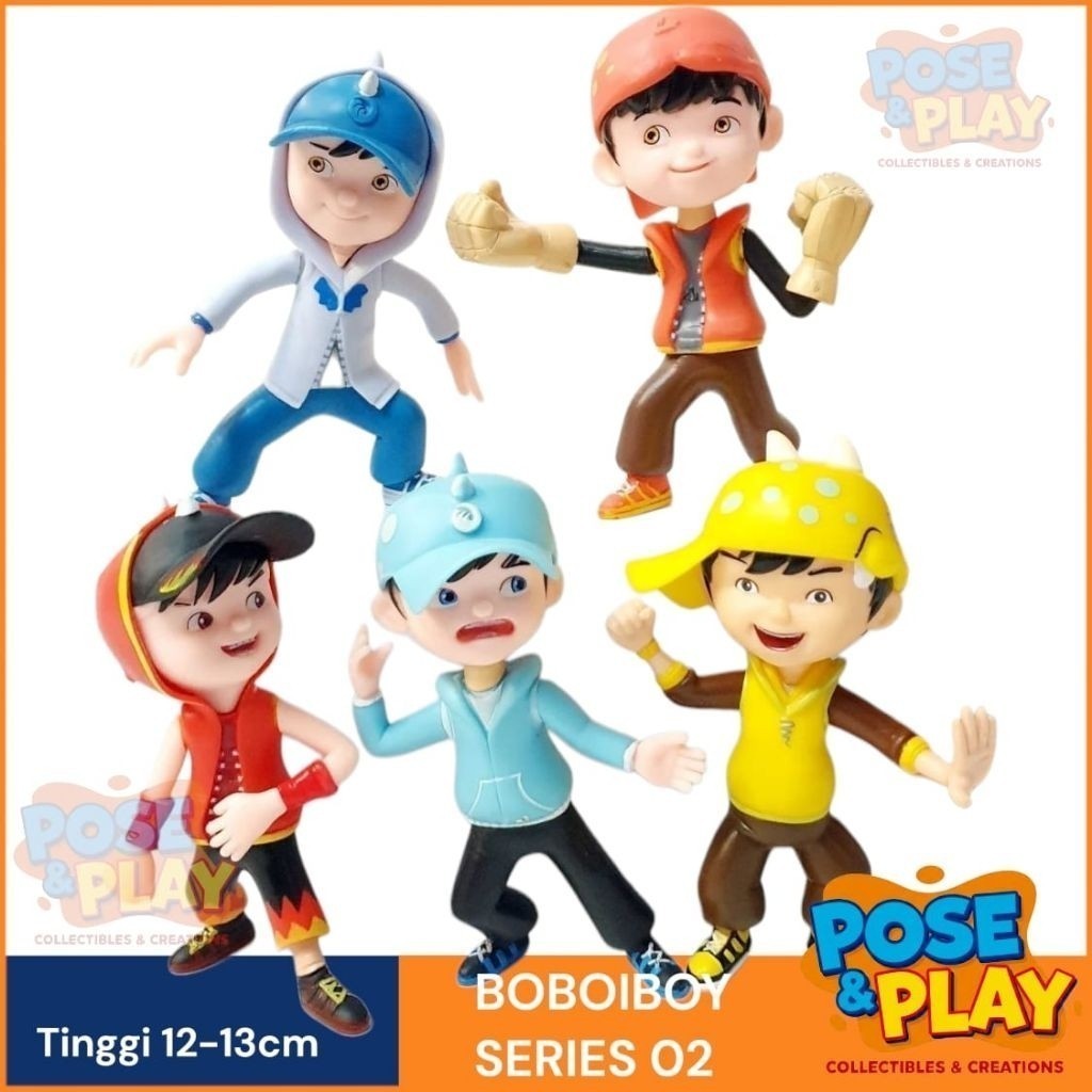Figure BoBoiBoy Set 5 New Series Air Es Api Tanah Angin Mainan