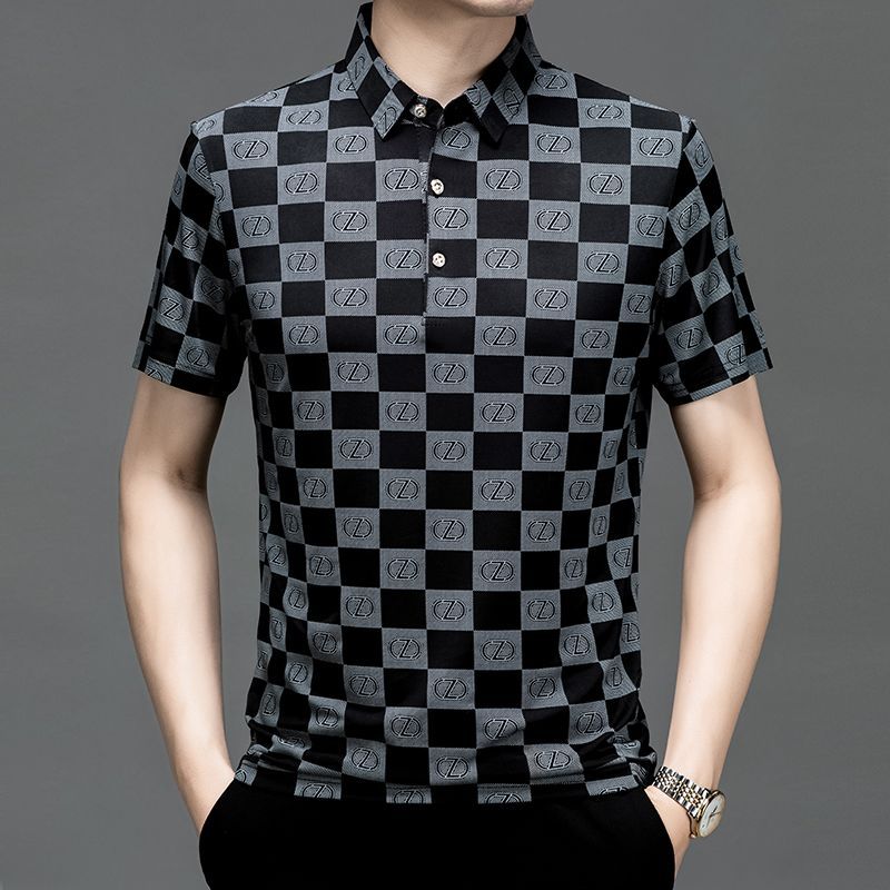 Lengan kaos polo pria sutra es atas kaos baru