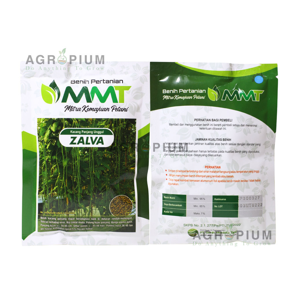 Benih Kacang Panjang Unggul ZALVA Isi 100 gram Benih MMT