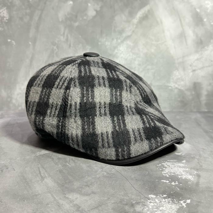 New Arrival Flat Cap Pria Motif Flannel Bahan Wool Tebal | Newsboy Hat Import | Topi Pet Pelukis Sut