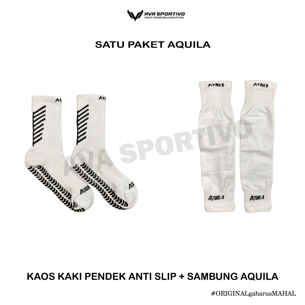 1 Set Paket kaos Kaki Pendek Aquila Dan Sambung Aquila Kaos kaki Sambungan Ayres Aquila Original